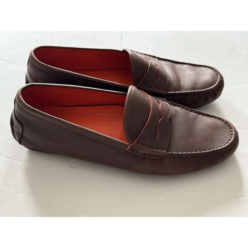 Ralph Lauren Men's‎ Size 9 Brown Orange Made in Italy Loafers